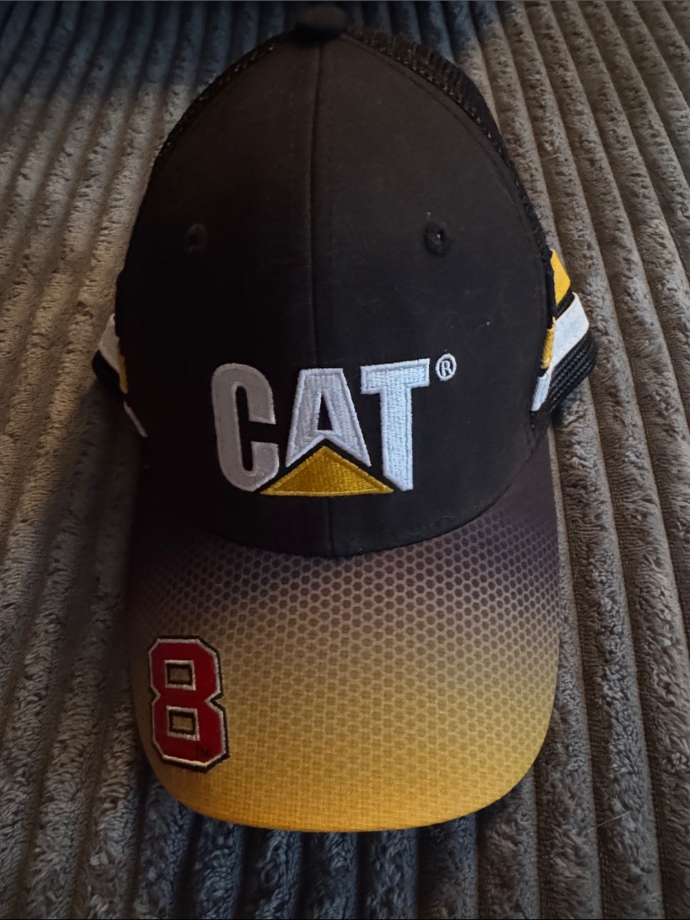 Black and Yellow Logo Cap with Gradient Visor